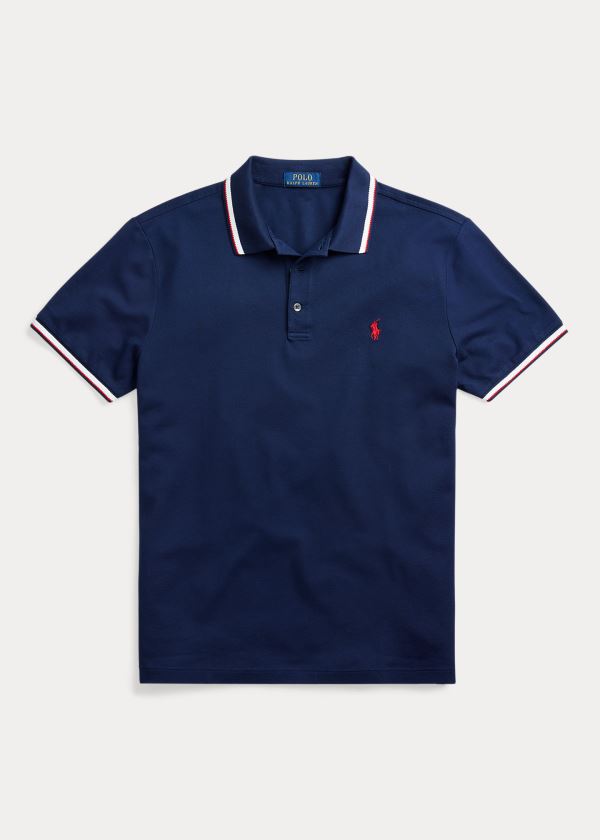 Polo Ralph Lauren Custom Slim Stretch Mesh Polo Herre Danmark (EATWY0186)